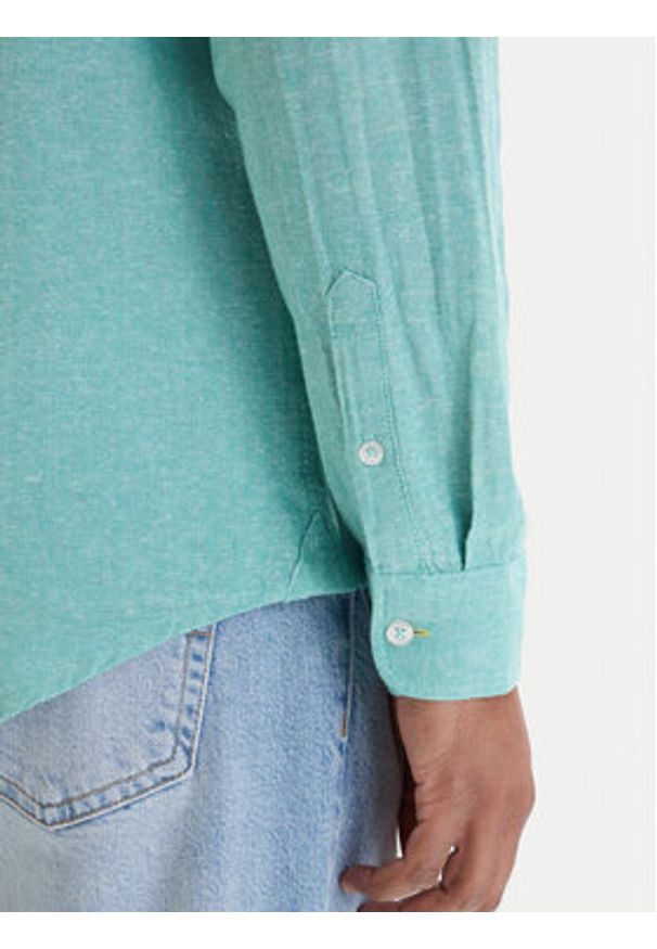 Tommy Jeans Koszula DM0DM22761 Turkusowy Regular Fit. Kolor: turkusowy. Materiał: bawełna