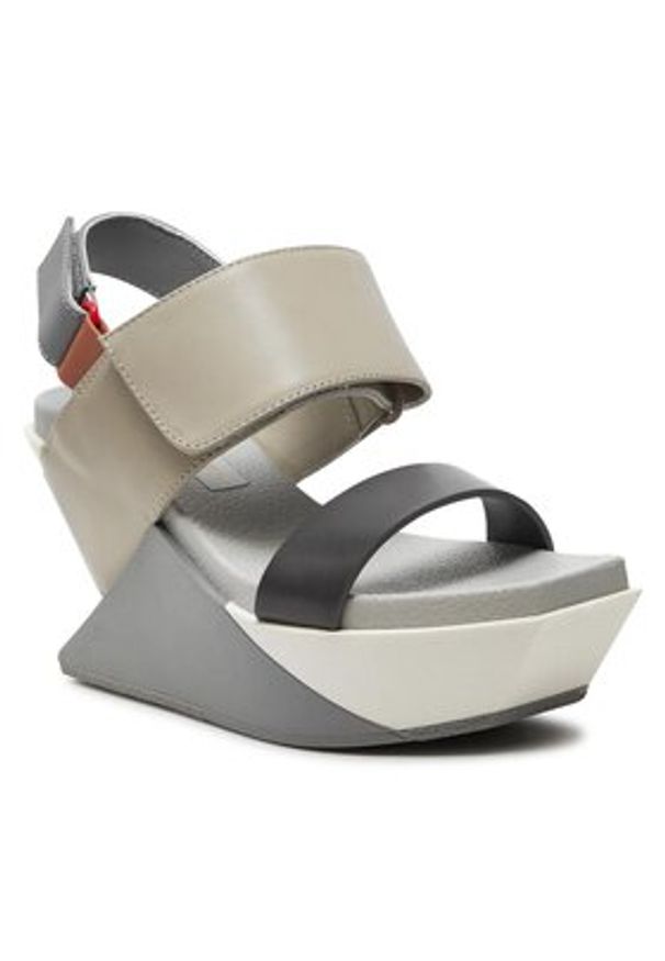 United Nude Sandały Delta Wedge Sandal 1041381616 Beżowy. Kolor: beżowy. Materiał: skóra