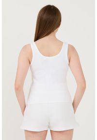 Guess - GUESS Biały top Ribbed Knit Tank. Kolor: biały #4