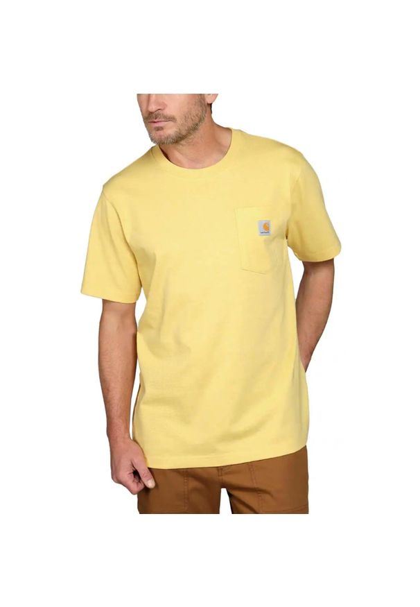 Koszulka sportowa męska T-shirt Carhartt Heavyweight Pocket K87. Kolor: żółty