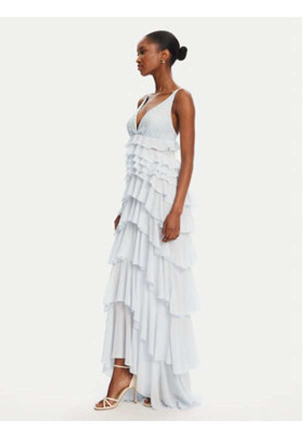 Elisabetta Franchi Sukienka koktajlowa AB-R42-52E2-V680 Biały Regular Fit. Kolor: biały. Materiał: syntetyk. Styl: wizytowy