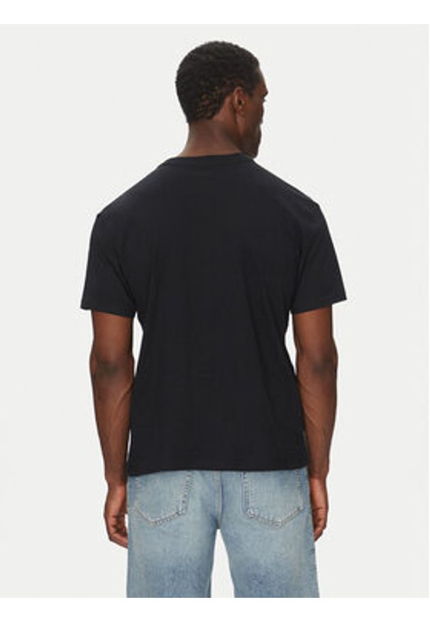 Quiksilver T-Shirt EQYZT08056 Czarny Regular Fit. Kolor: czarny. Materiał: bawełna