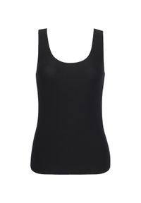 Chantelle Top Soft Stretch C26460 Czarny Regular Fit. Kolor: czarny. Materiał: syntetyk