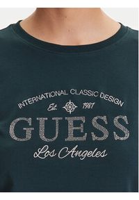 Guess T-Shirt V5YI13 J1314 Zielony Regular Fit. Kolor: zielony. Materiał: bawełna #5