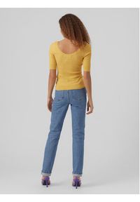 Vero Moda Sweter Estela 10277850 Żółty Slim Fit. Kolor: żółty. Materiał: syntetyk #5