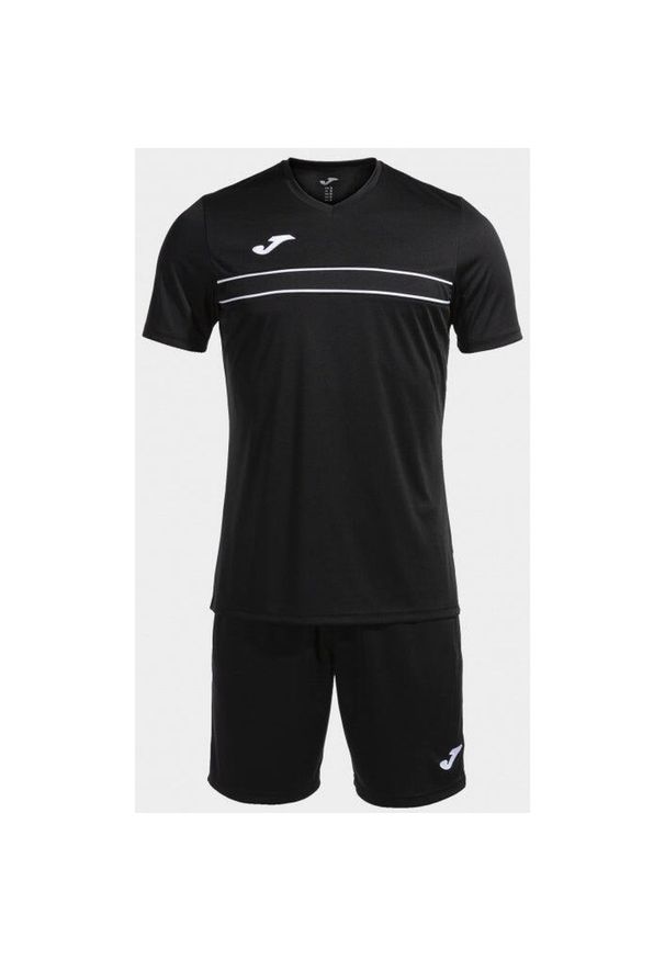 Zestaw Sportowy Joma Victory Czarne M - Lekki i Wygodny. Kolor: czarny, biały, wielokolorowy. Materiał: dresówka. Sport: piłka nożna