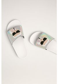 Karl Lagerfeld Klapki damskie kolor srebrny. Kolor: srebrny. Materiał: guma #4