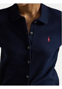 Polo Ralph Lauren Kardigan 211972110502 Granatowy Slim Fit. Typ kołnierza: polo. Kolor: niebieski. Materiał: bawełna #5