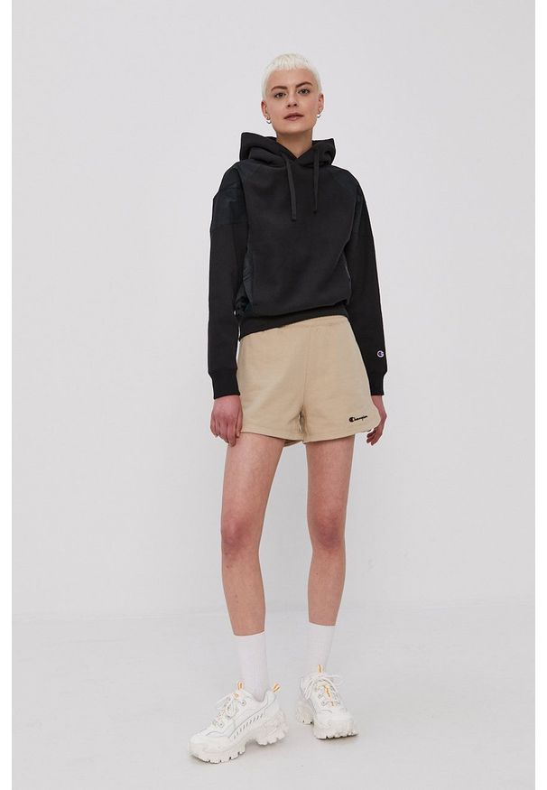 Champion - Szorty. Okazja: na co dzień. Kolor: beżowy. Materiał: dzianina. Styl: casual