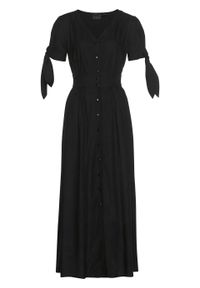 Sukienka z wiskozy bonprix czarny. Kolor: czarny. Materiał: wiskoza #1