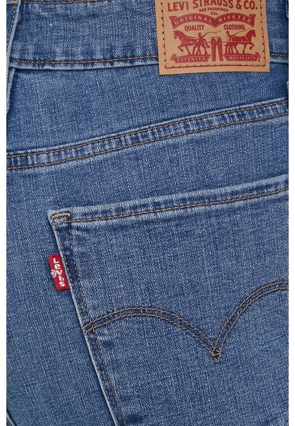 Levi's® - Levi's jeansy damskie high waist. Okazja: na spotkanie biznesowe. Stan: podwyższony. Kolor: niebieski. Styl: biznesowy