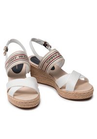 TOMMY HILFIGER - Tommy Hilfiger Espadryle Th Artisandal Mid Wedge Sandal FW0FW05770 Biały. Kolor: biały. Materiał: materiał #3