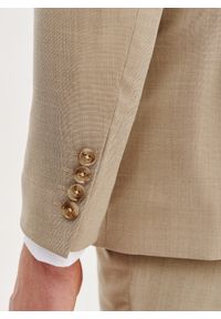 Pako Lorente - PAKO LORENTE – Beżowa marynarka garniturowa. Kolor: beżowy. Materiał: poliester, elastan, wiskoza. Wzór: gładki. Styl: młodzieżowy #4