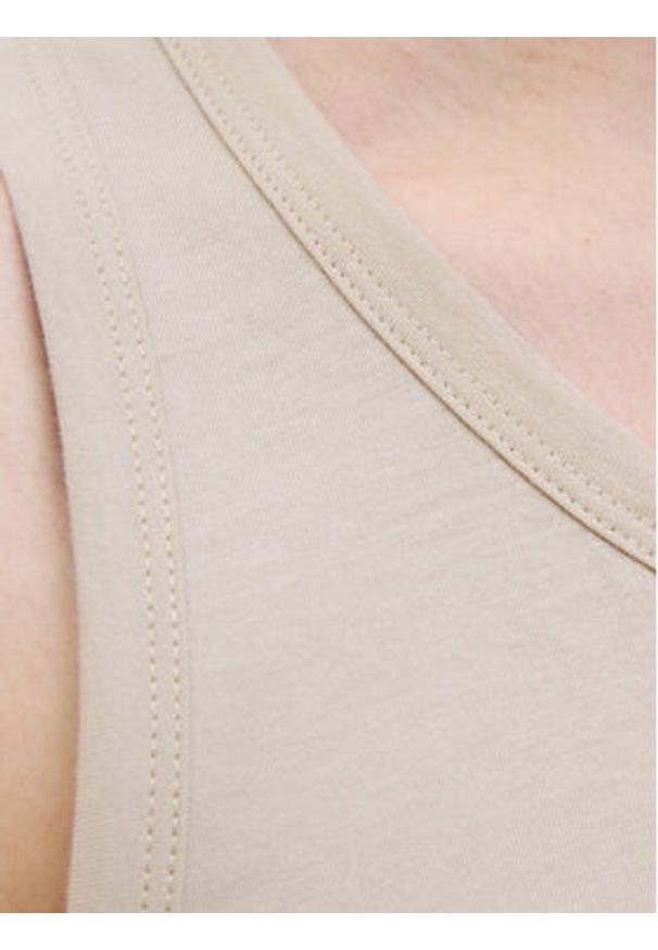 Jack & Jones - Jack&Jones Tank top Hawaii 12269321 Beżowy Standard Fit. Kolor: beżowy. Materiał: bawełna
