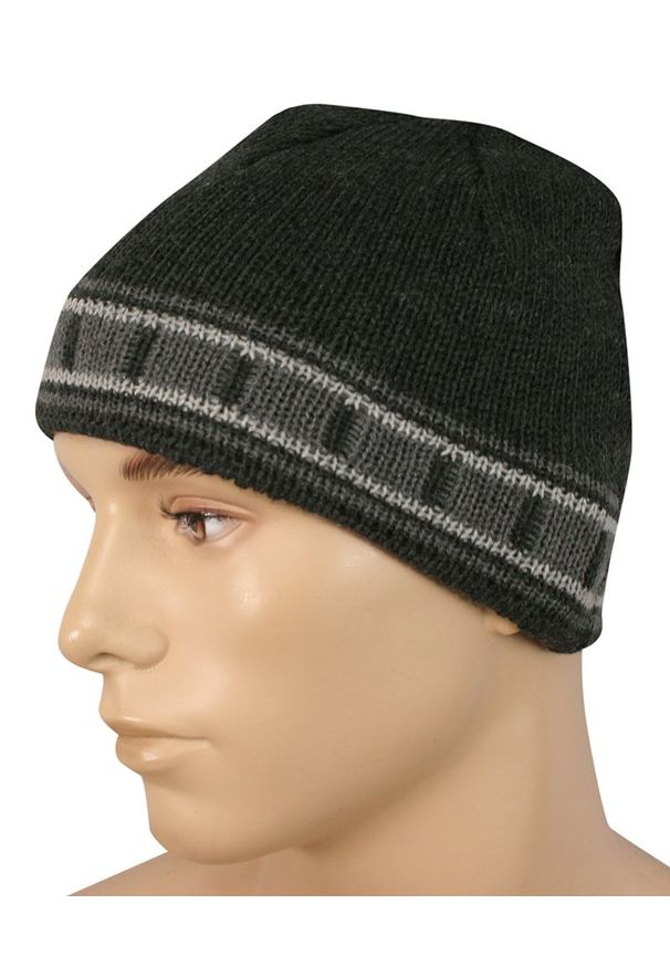 Czapka, Grafitowo-Szara, Ciepła, Zimowa, Dziergana, Klasyczna, Rozmiar Uniwersalny -Pako Jeans. Kolor: szary. Materiał: akryl. Sezon: zima. Styl: klasyczny