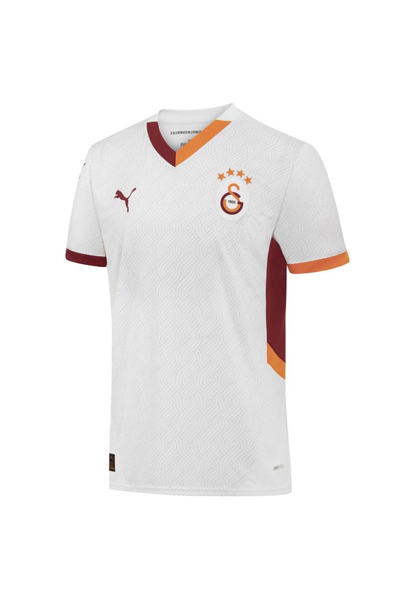 Puma - Męska koszulka wyjazdowa Galatasaray SK 24/25 PUMA White Red Rhythm. Kolor: biały, czerwony, wielokolorowy