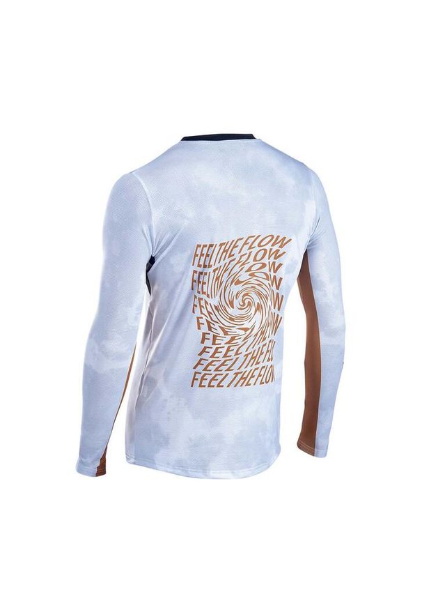 Koszulka rowerowa mtb NORTHWAVE BOMB Jersey LS biała. Kolor: biały, wielokolorowy, żółty. Materiał: jersey. Sport: kolarstwo
