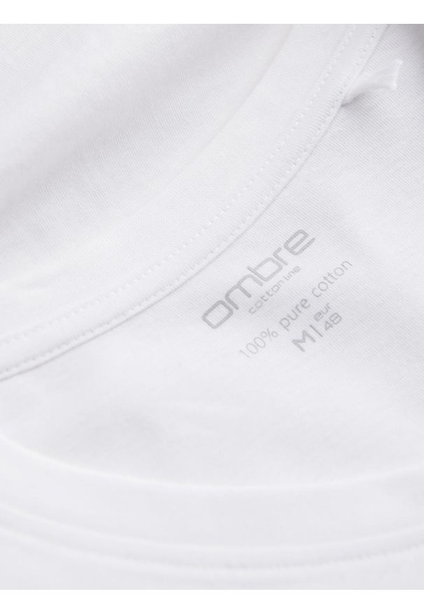 Ombre Clothing - Zestaw longsleeve męski V-NECK - mix 2-pak V3 - Rozmiar: L. Okazja: na co dzień. Kolor: biały. Materiał: tkanina, skóra, materiał, bawełna. Długość rękawa: długi rękaw. Długość: długie. Wzór: gładki, jednolity. Styl: klasyczny, wizytowy, casual