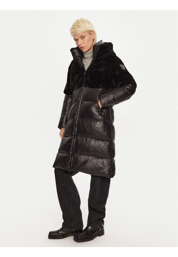 Blauer Płaszcz zimowy 24WBLDK02556 Czarny Regular Fit. Kolor: czarny. Materiał: syntetyk. Sezon: zima