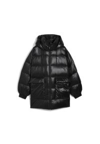 Puma - Damska kurtka puchowa z kapturem Style PUMA. Typ kołnierza: kaptur. Kolor: szary, wielokolorowy, brązowy, czarny. Materiał: puch. Sport: turystyka piesza #1