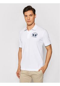 La Martina Polo CCMP01 PK001 Biały Regular Fit. Typ kołnierza: polo. Kolor: biały. Materiał: bawełna