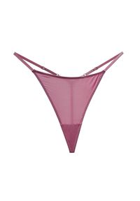 Intica - Stringi z łańcuszkiem elegancka bielizna na specjalne okazje Kataleya. Kolor: fioletowy. Materiał: tkanina #1