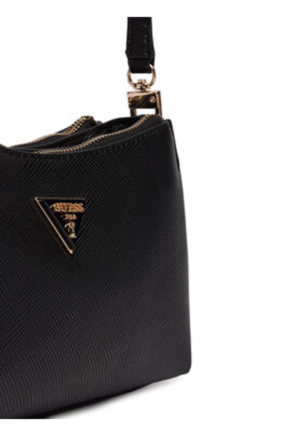 Guess Torebka Noelle II Mini HWZG96 72730 Czarny. Kolor: czarny. Materiał: skórzane