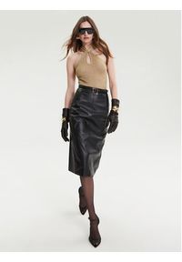 BOSS Spódnica skórzana Sekina 50543188 Czarny Regular Fit. Kolor: czarny. Materiał: skóra #2