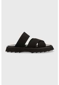 EMU Australia - Emu Australia klapki Cardwell damskie kolor czarny na platformie W12888.BLAK. Kolor: czarny. Materiał: materiał, skóra, guma. Wzór: gładki. Obcas: na platformie #1