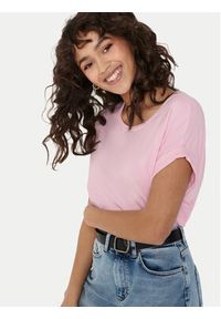 only - ONLY T-Shirt Moster 15106662 Różowy Regular Fit. Kolor: różowy. Materiał: wiskoza #2