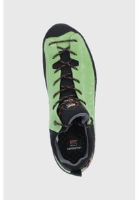 Zamberlan Buty męskie kolor zielony. Nosek buta: okrągły. Zapięcie: sznurówki. Kolor: zielony. Materiał: materiał. Technologia: Gore-Tex