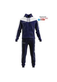 Givova Roma dres z kapturem Polarfleece dwukolorowy 2XS. Kolor: niebieski, biały, wielokolorowy. Materiał: dresówka. Sport: piłka nożna