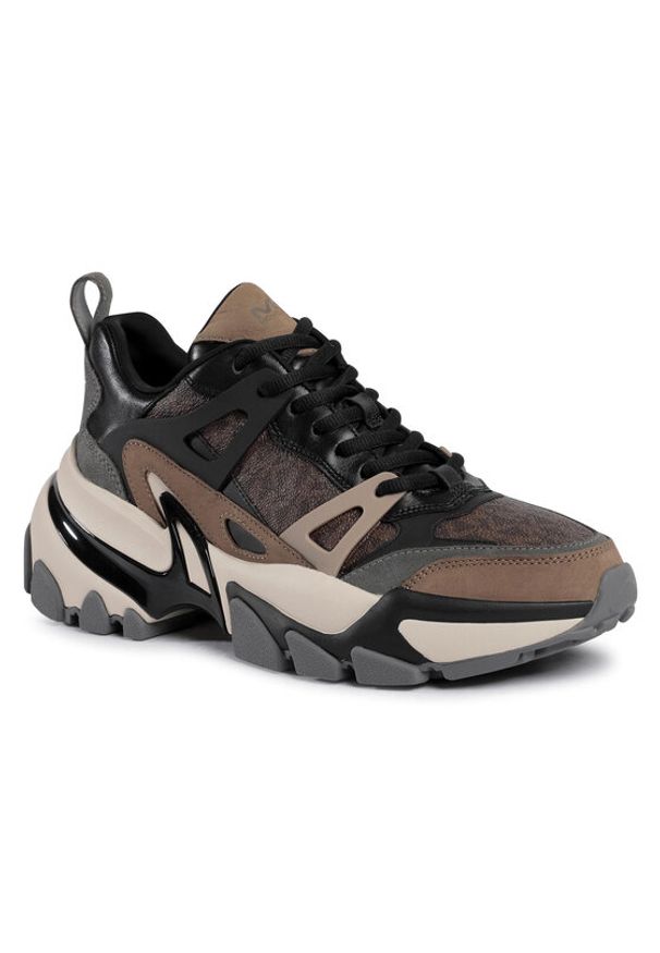 MICHAEL Michael Kors Sneakersy Nick 42F0PEFS1Q Brązowy. Kolor: brązowy. Materiał: skóra