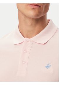 Beverly Hills Polo Club Polo P-SS26M-P42560_BBU Różowy jasny Regular Fit. Typ kołnierza: polo. Kolor: różowy. Materiał: bawełna #5
