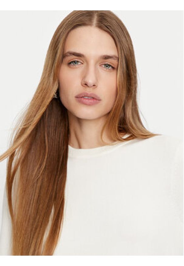 U.S. Polo Assn. Sweter WUP0394 Écru Regular Fit. Typ kołnierza: polo. Materiał: syntetyk