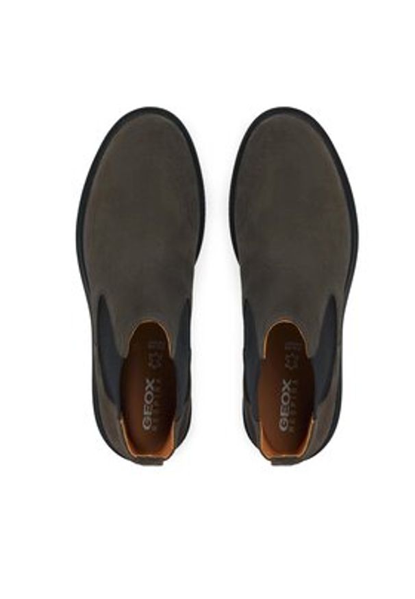 Geox Sztyblety D Spherica Ec1 D16QRC 00022 C9002 Szary. Kolor: szary. Materiał: skóra, zamsz