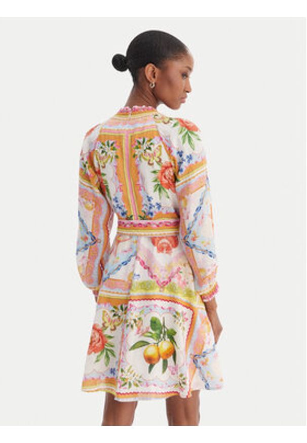 Hale bob - Hale Bob Sukienka letnia with linen Lakelynn 5YXP674A Kolorowy Regular Fit. Materiał: len. Wzór: kolorowy. Sezon: lato