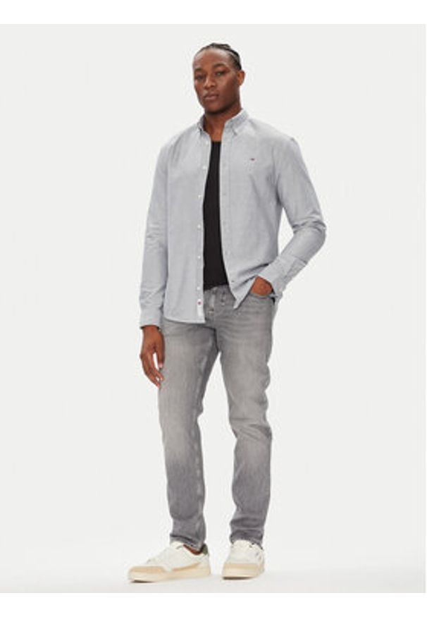 Tommy Jeans Koszula DM0DM21298 Niebieski Regular Fit. Kolor: niebieski. Materiał: bawełna