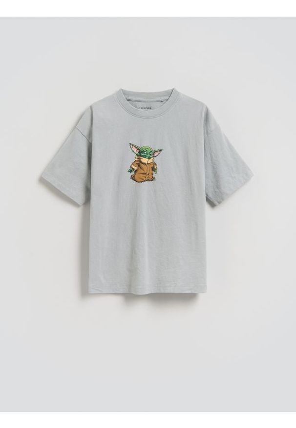 Reserved - T-shirt Star Wars - ciemnoszary. Kolor: szary. Materiał: dzianina, bawełna. Wzór: motyw z bajki