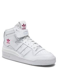 Adidas - adidas Buty Forum Mid W G57984 Biały. Kolor: biały. Materiał: skóra