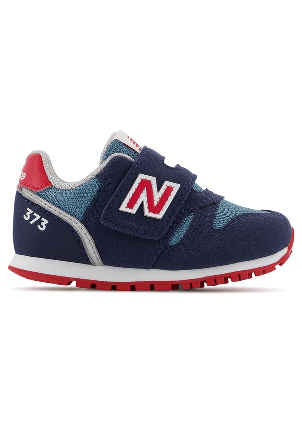 Buty New Balance IZ373JA2 – granatowe. Zapięcie: rzepy. Kolor: niebieski. Materiał: syntetyk, guma, materiał. Szerokość cholewki: normalna. Model: New Balance 373. Sport: turystyka piesza