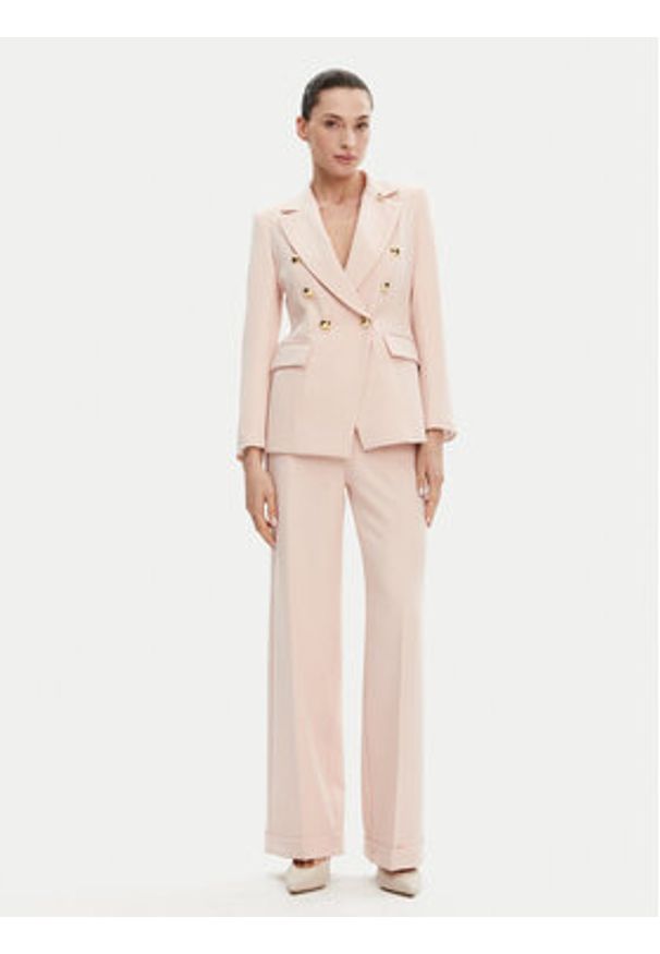 Maryley Marynarka 25EB139/43PY Różowy Regular Fit. Kolor: różowy. Materiał: syntetyk