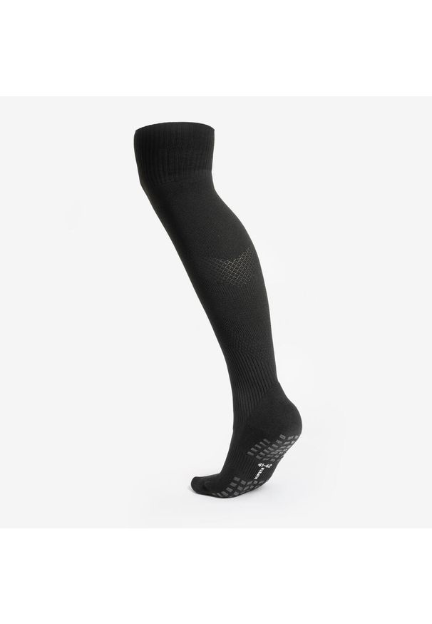 KIPSTA - Skarpety piłkarskie Kipsta Viralto II Club. Kolor: czarny. Materiał: poliamid, elastan. Wzór: ze splotem. Sport: piłka nożna