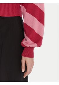 United Colors of Benetton - United Colors Of Benetton Sweter 1081E10EJ Różowy Regular Fit. Kolor: różowy. Materiał: wiskoza #4