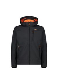 Kurtka męska turystyczna CMP 3A01787N. Typ kołnierza: kaptur. Kolor: czarny. Materiał: softshell. Sport: turystyka piesza