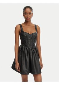 BARDOT - Bardot Sukienka z imitacji skóry Savoy 60114DB Czarny Regular Fit. Kolor: czarny. Materiał: syntetyk #1