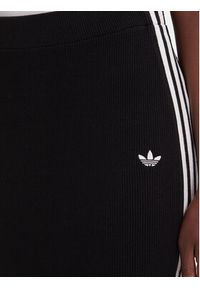 Adidas - adidas Spódnica ołówkowa adicolor Knit 3-Stripes JW2661 Czarny Regular Fit. Kolor: czarny. Materiał: wiskoza