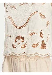 TwinSet - TWINSET Top 251TT2165 Beżowy Loose Fit. Kolor: beżowy. Materiał: bawełna #5