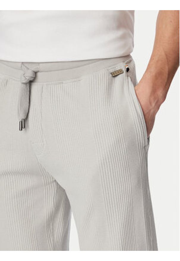 BOSS Spodnie dresowe Structure 50540577 Szary Regular Fit. Kolor: szary. Materiał: bawełna