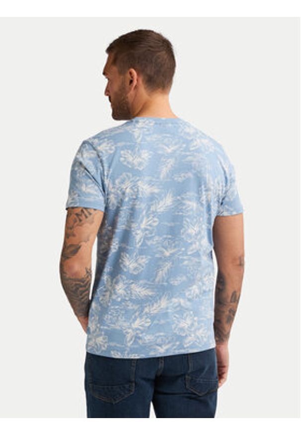 Petrol Industries T-Shirt M-1050-TSR623 Błękitny Regular Fit. Kolor: niebieski. Materiał: bawełna